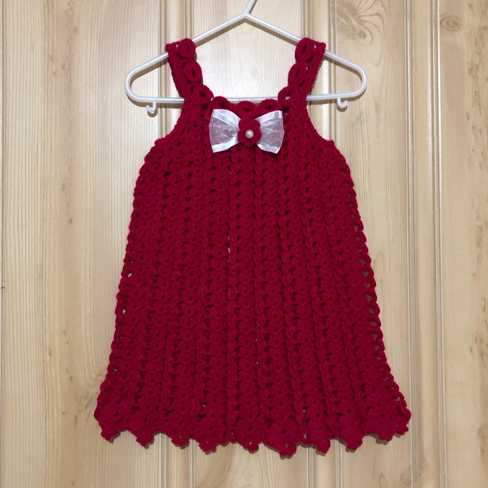 Pink Crochet Dress